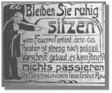 Schnell hatte der Staat herausgefunden, da es bei den Kinovorstellungen etwas zu verdienen gab. So wurde die Lustbarkeitssteuer eingefhrt, aber auch Bauvorschriften erlassen, und es gab alsbald sogar eine Zensur fr unschickliche Filme.